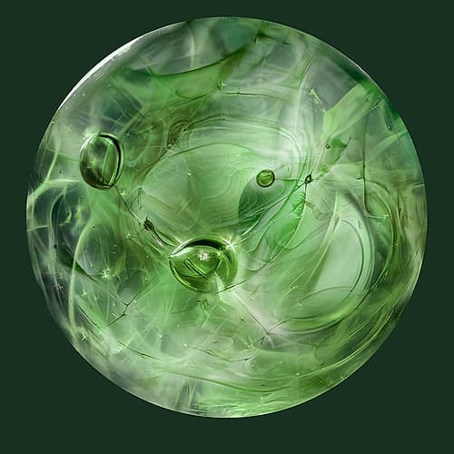 USA-Colorado-Fort Collins Abstract of borosilicate glass handmade marble Abstract Art Print
